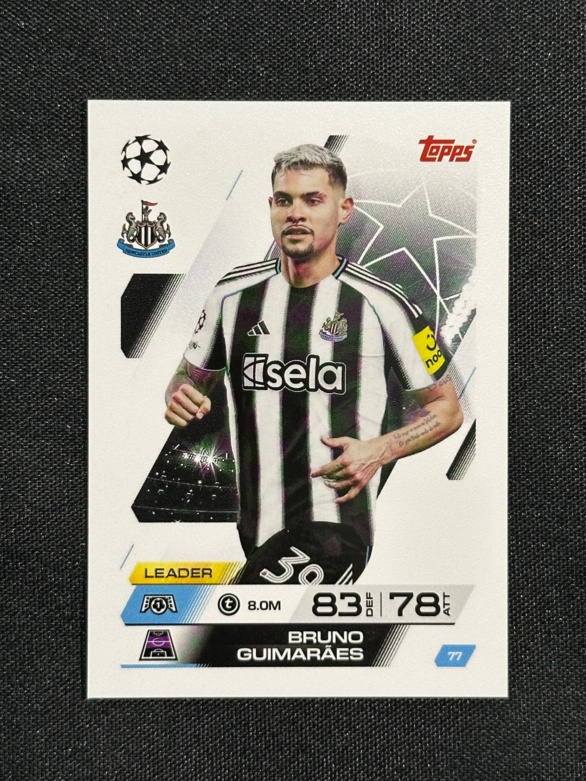 77 Bruno Guimarães Newcastle United Base - Topps Match Attax 2025/26
