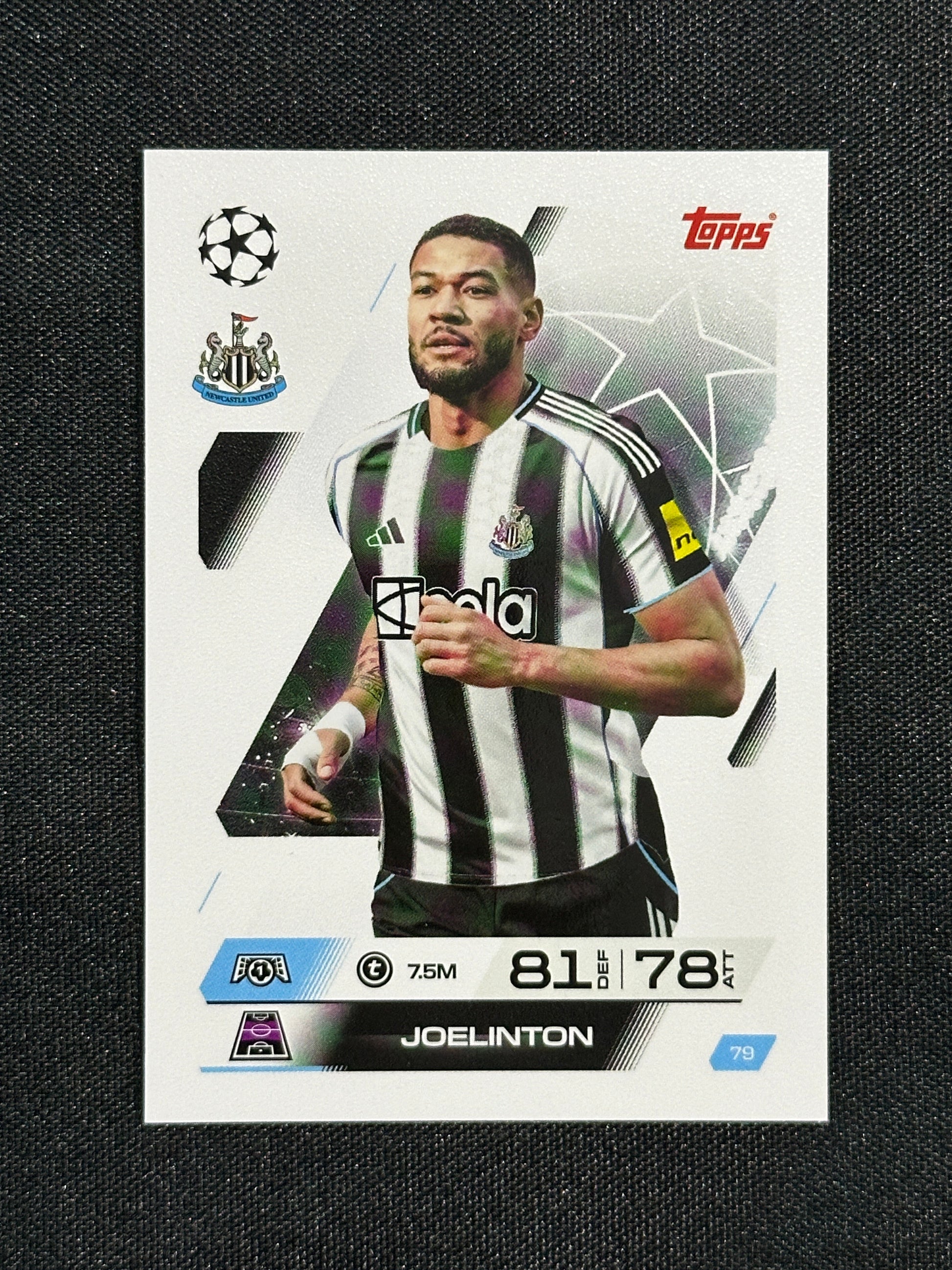79 Joelinton Newcastle United Base - Topps Match Attax 2025/26
