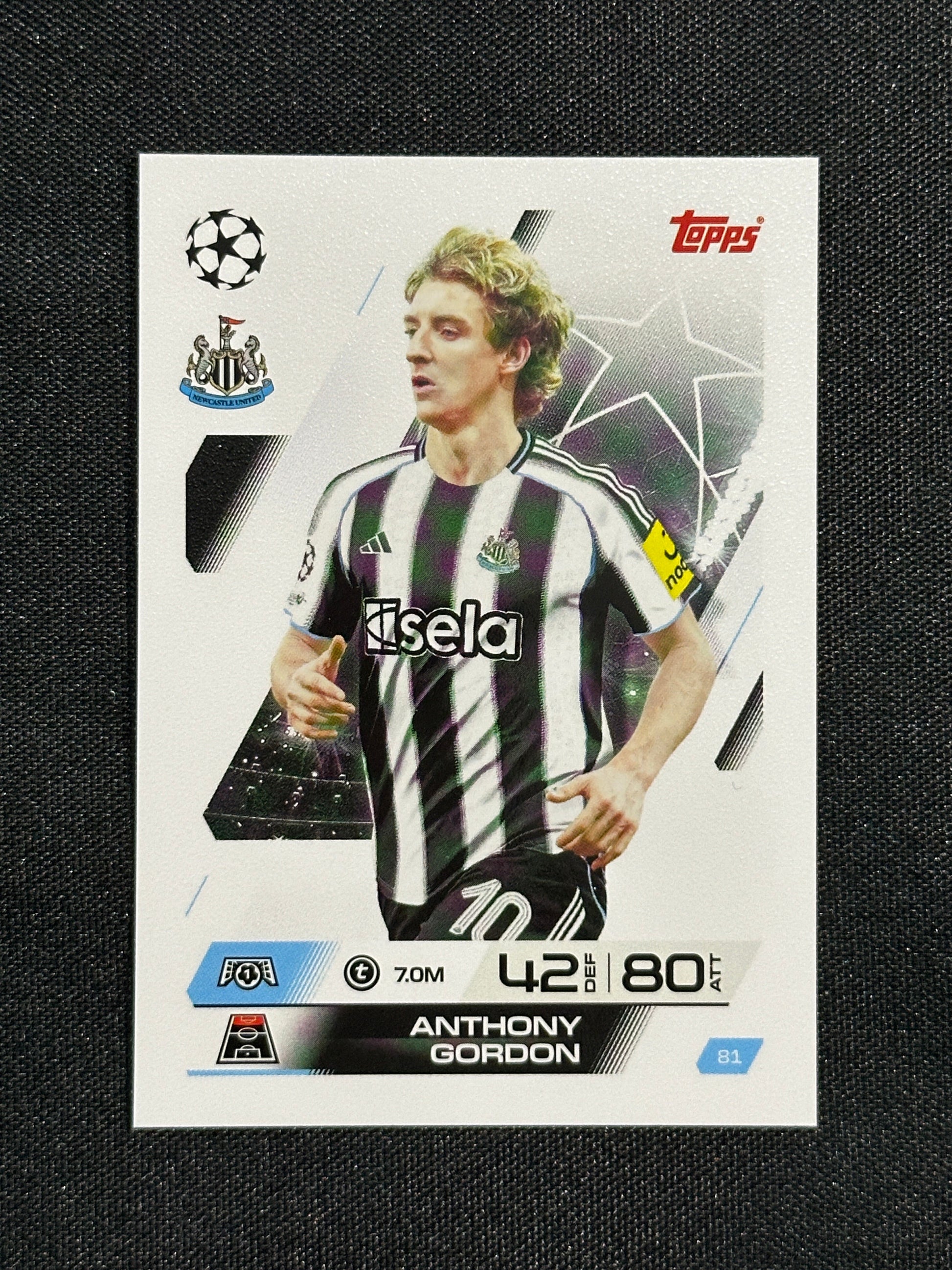 81 Anthony Gordon Newcastle United Base - Topps Match Attax 2025/26