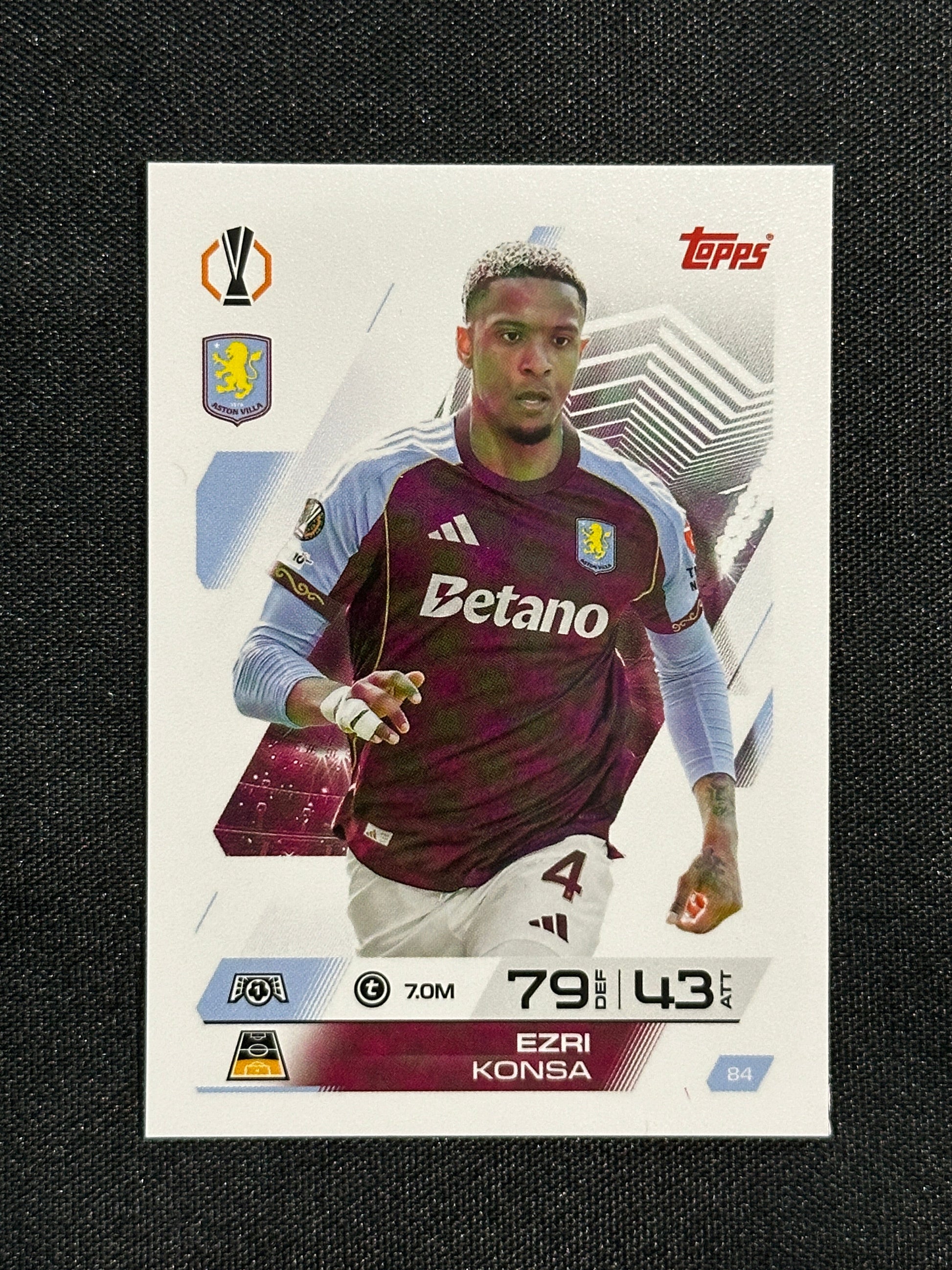 84 Ezri Konsa Aston Villa Base - Topps Match Attax 2025/26