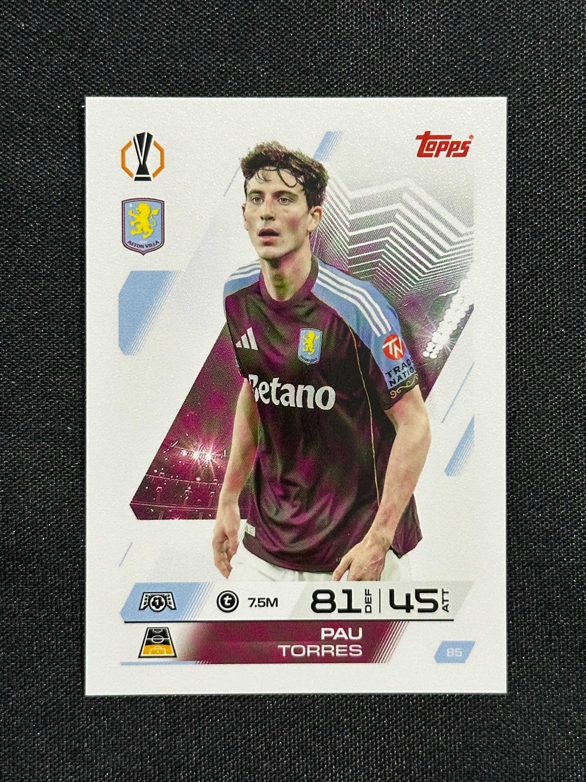 85 Pau Torres Aston Villa Base - Topps Match Attax 2025/26