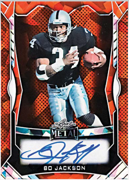 Bo Jackson sample autograph — possible Leaf Mélange pull, not guaranteed