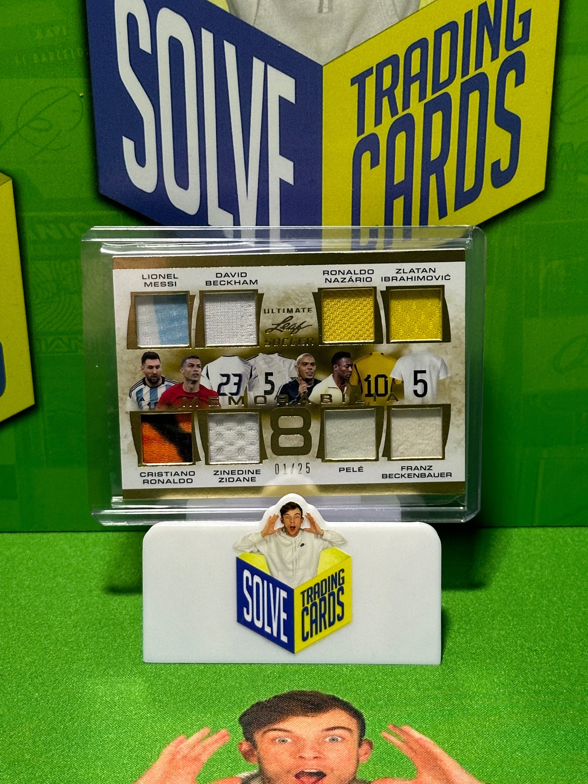 8-Player-Game-Used-Memorabilia-01-25-Messi-Beckham-Ronaldo(R9)-Ibrahimovic-Ronaldo(CR7)-Zidane-Pele-Beckenbauer-Leaf-Ultimate-Soccer-2022