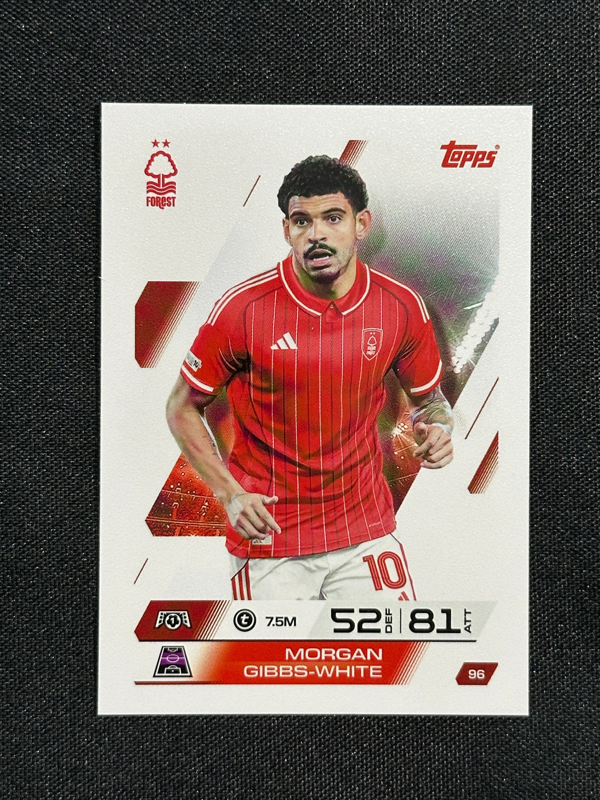 96 Morgan Gibbs-White Nottingham Forest Base - Topps Match Attax 2025/26