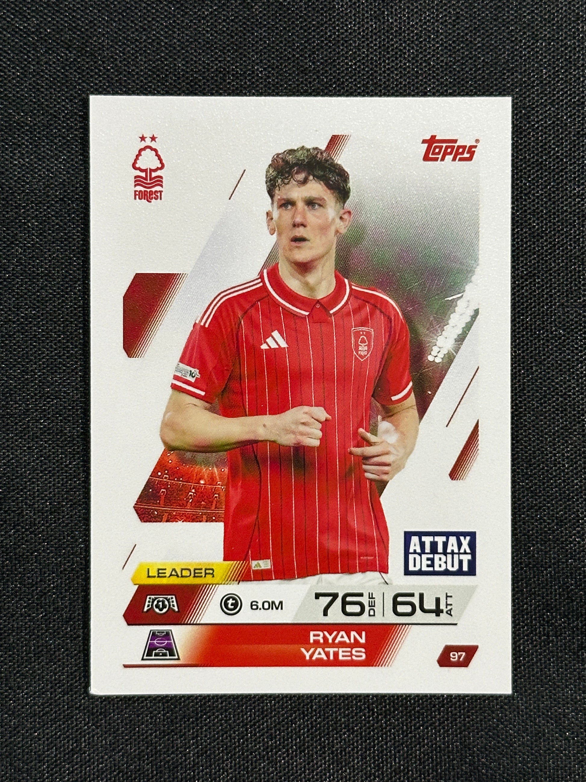 97 Ryan Yates Nottingham Forest Base - Topps Match Attax 2025/26