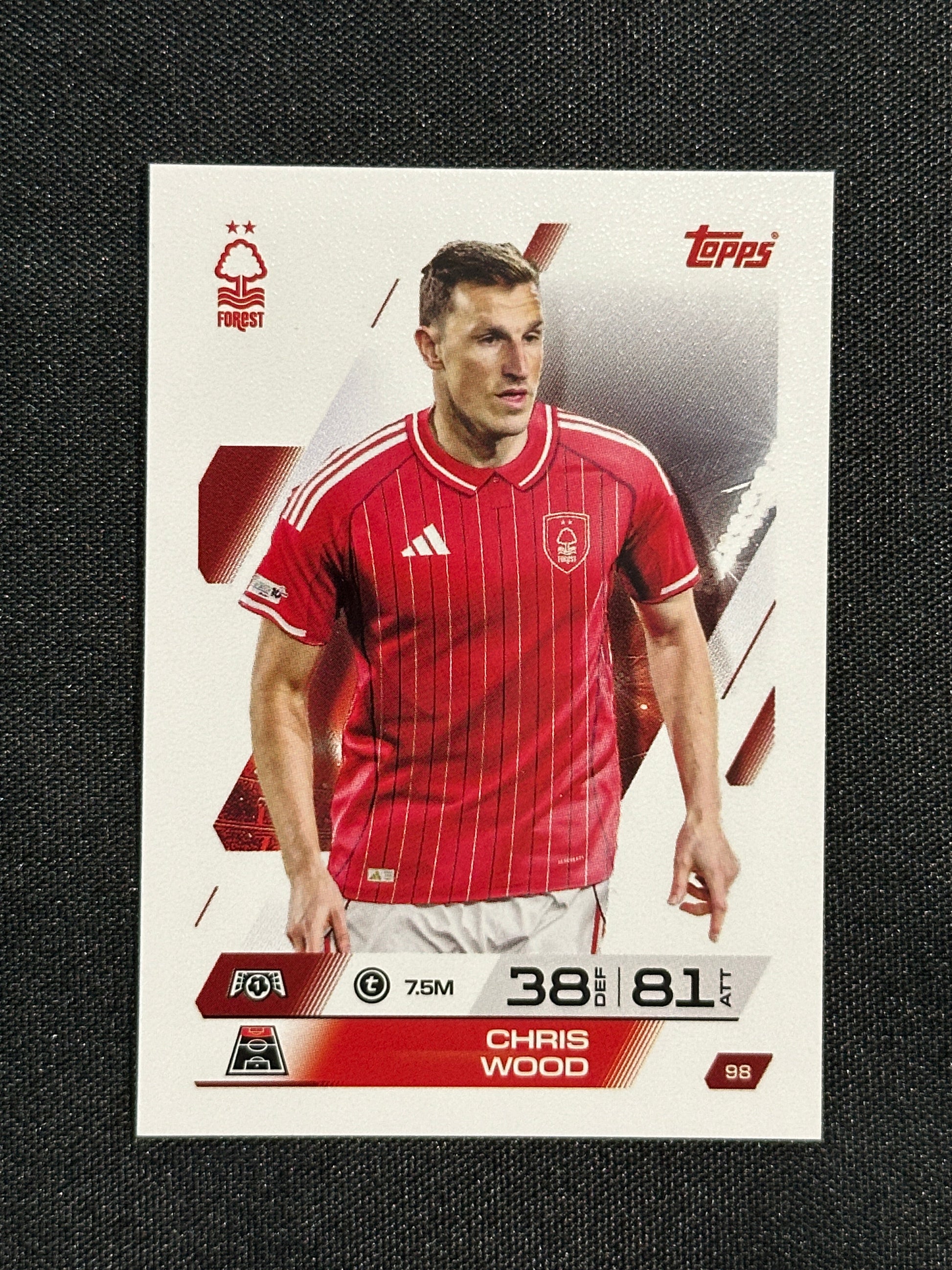 98 Chris Wood Nottingham Forest Base - Topps Match Attax 2025/26