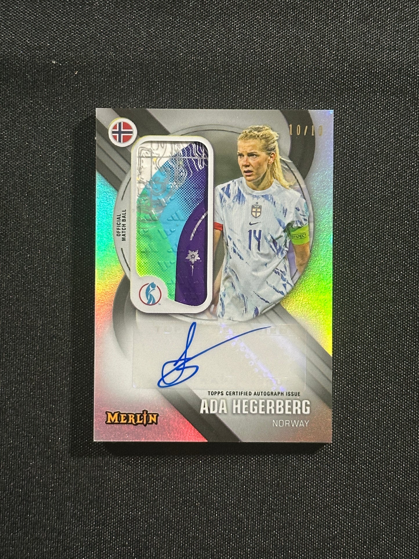 Ada Hegerberg Autograph 10/10 - Topps Merlin Women's EURO 2025