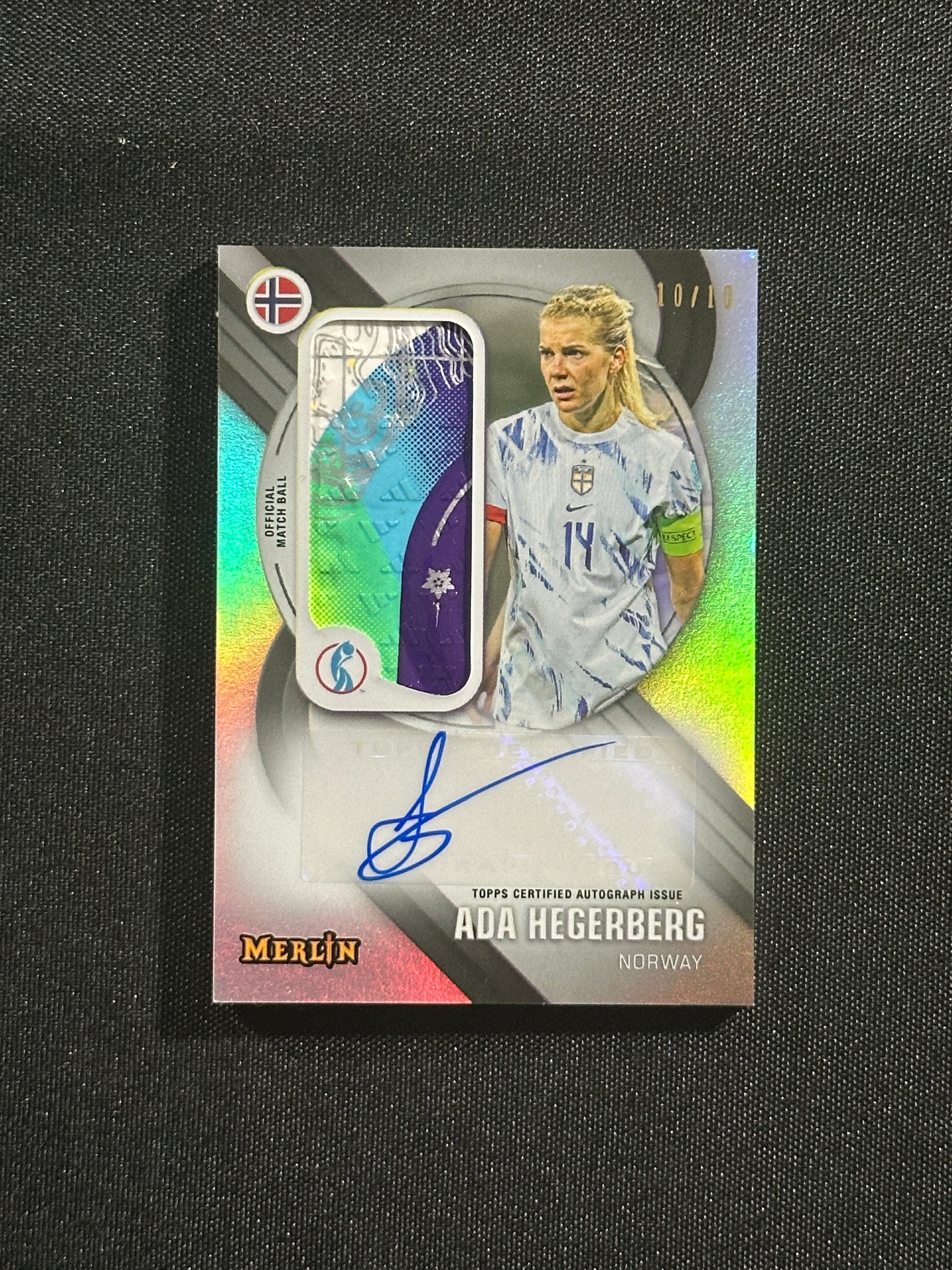 Ada Hegerberg Autograph 10/10 - Topps Merlin Women's EURO 2025