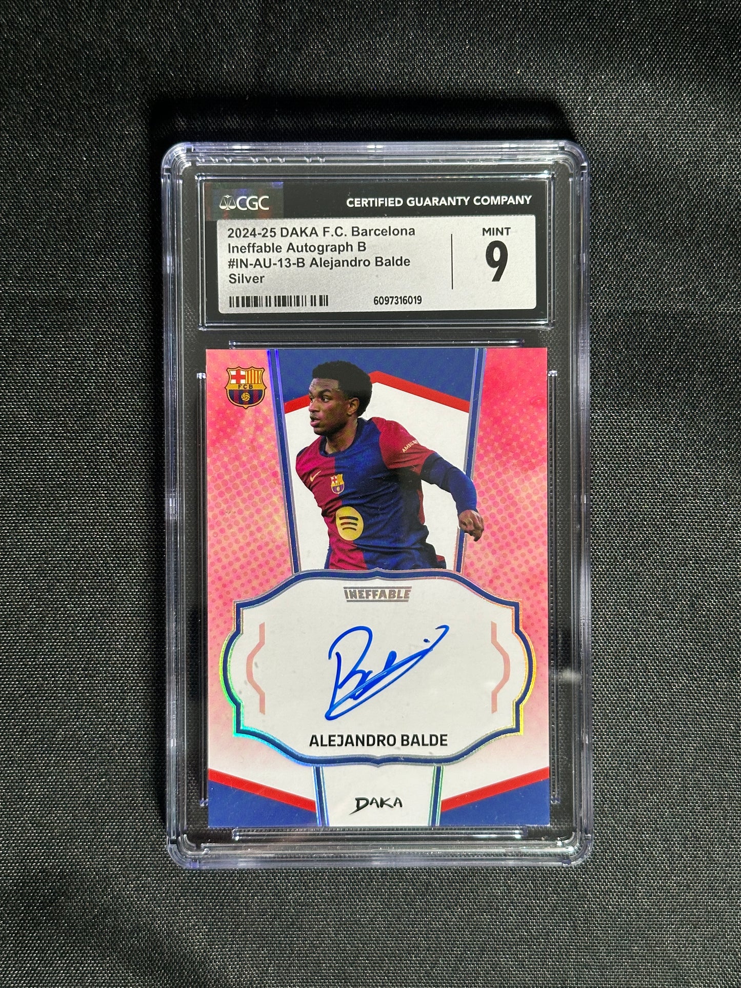 Alejandro Balde On-Card Autograph 7/30 - DAKA Barcelona 2024/25