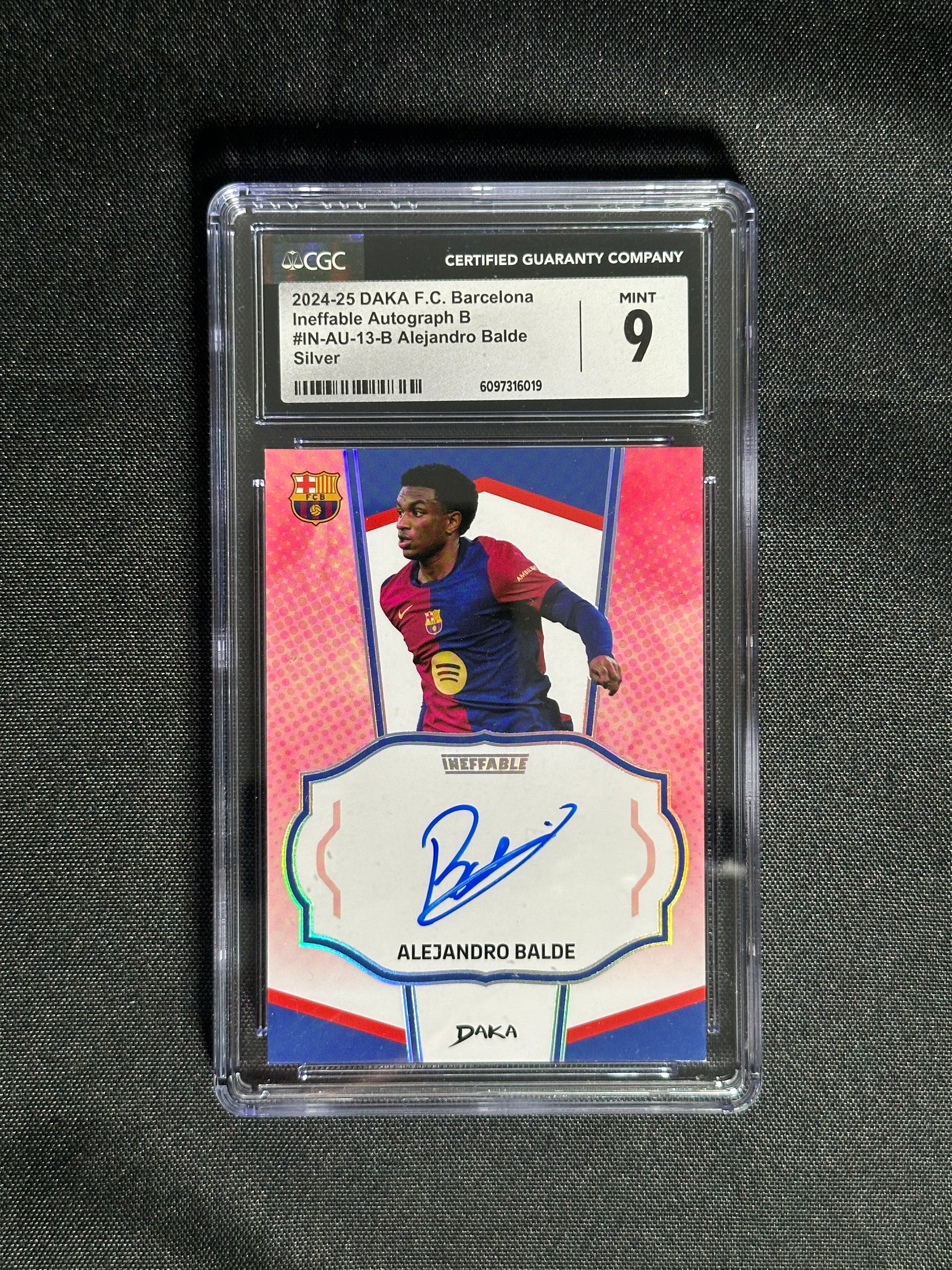 Alejandro Balde On-Card Autograph 7/30 - DAKA Barcelona 2024/25