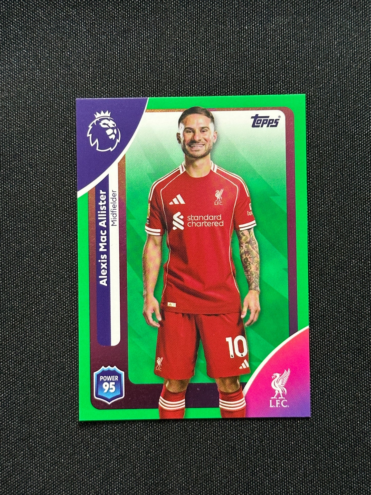 Alexis Mac Allister Green Parallel Base - Topps Premier League 2026