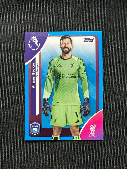 Alisson Becker Blue Parallel Base - Topps Premier League 2026