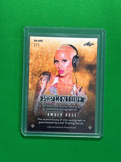 Amber Rose Autograph 1/1 - Leaf Pop Century 2025