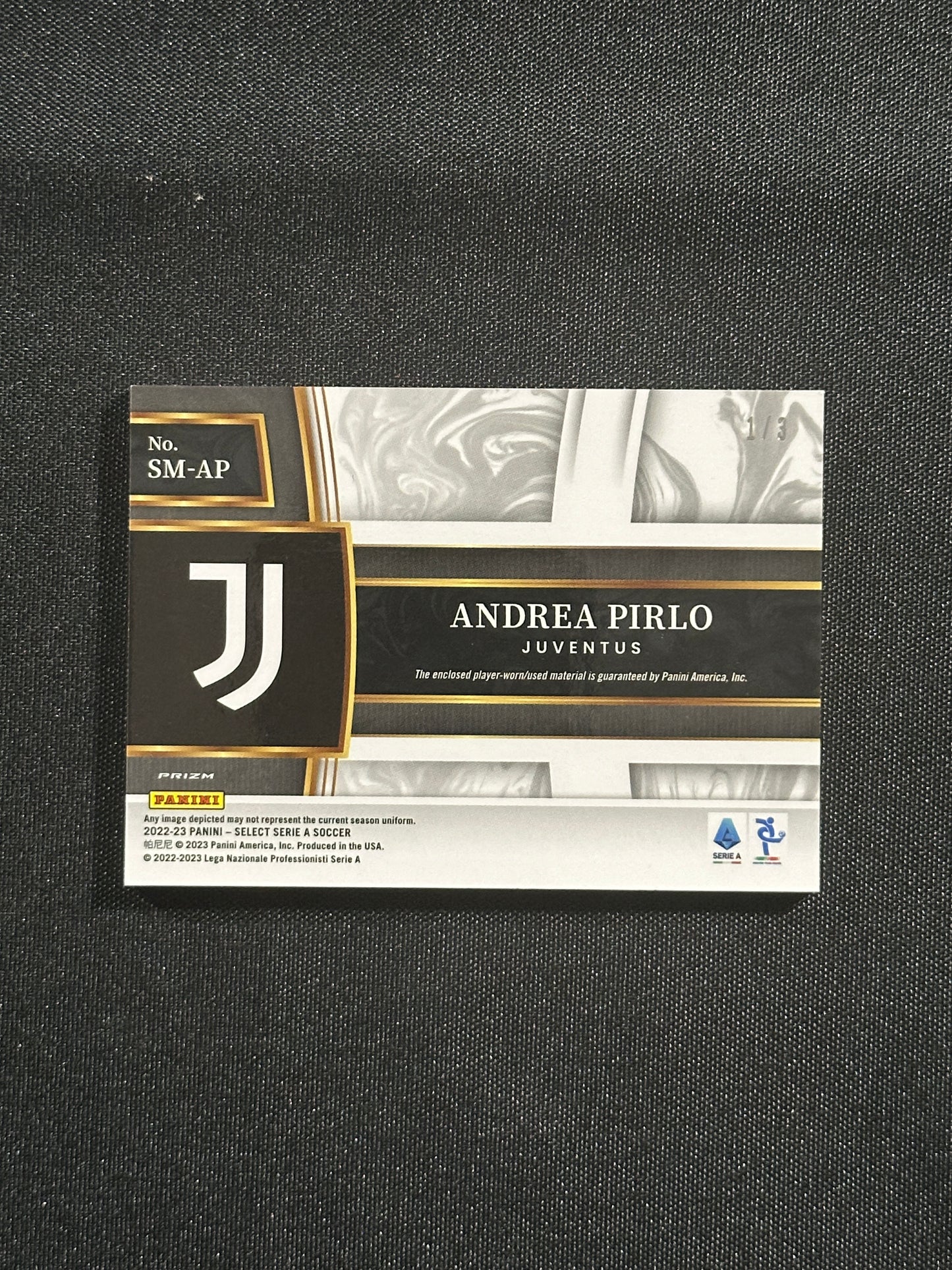 Andrea Pirlo Patch 1/3 - Panini Serie A Select 2022/23