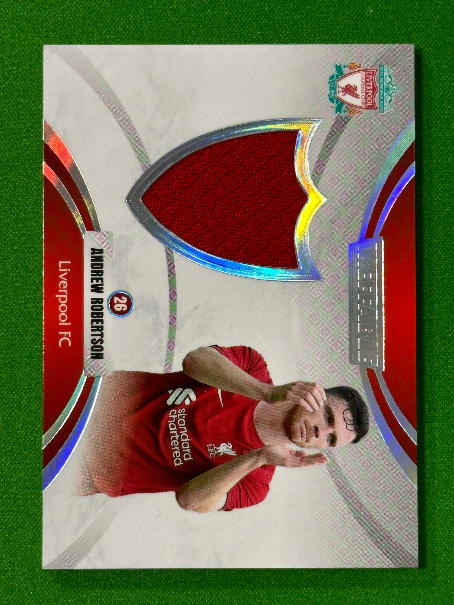 Andrew Robertson Game Used Jersey Patch 34/99 - DAKA Liverpool Ineffable 2022/23 Front