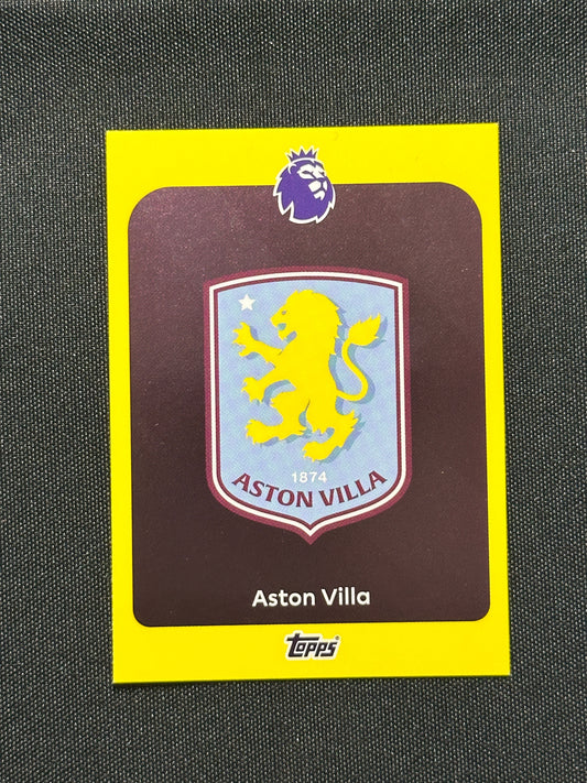 Aston Villa Badge Yellow Parallel Base - Topps Premier League 2026