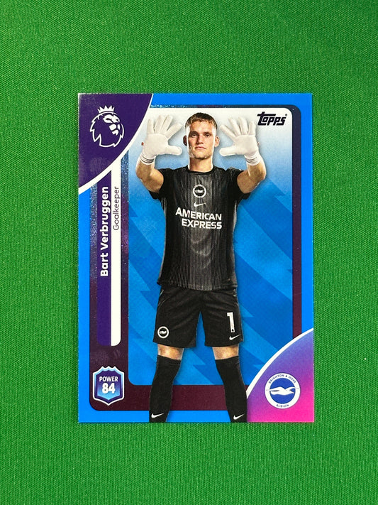 Bart Verbruggen Blue Parallel Base - Topps Premier League 2026