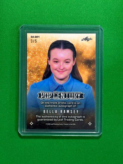 Bella Ramsey Autograph 3/5 - Leaf Pop Century 2025