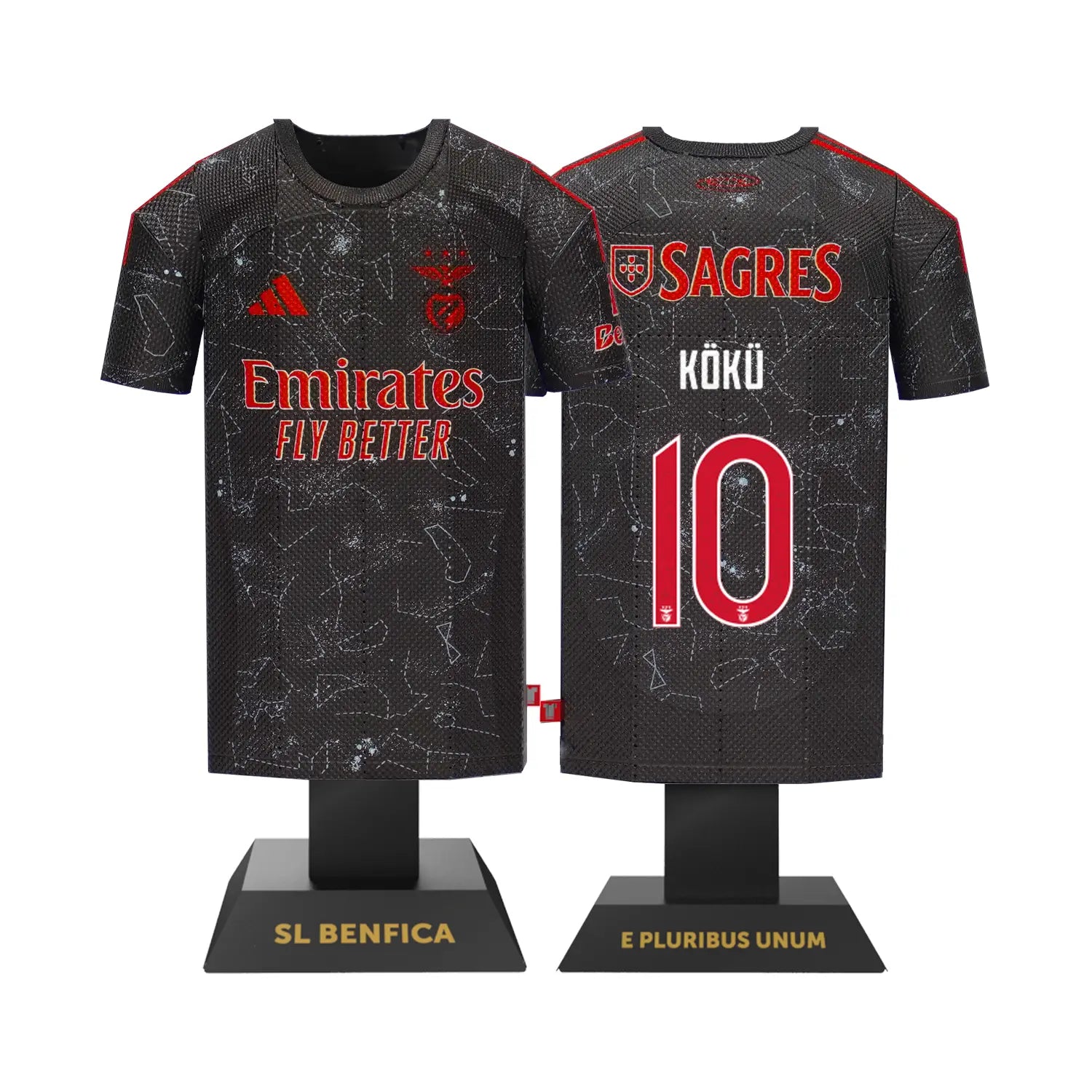 Benfica 24/25 Away Jersey with Koku 10 on the back.