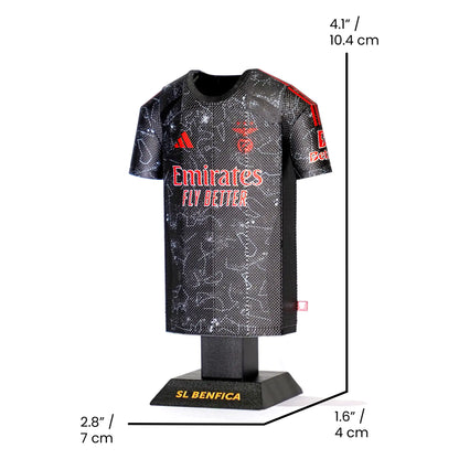 Benfica 24/25 away jersey with measurements in centimetres