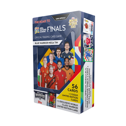 Blue Warrior Mega Tin - Topps Match Attax 101 Road to Nations League 2022 Trading Card Collection