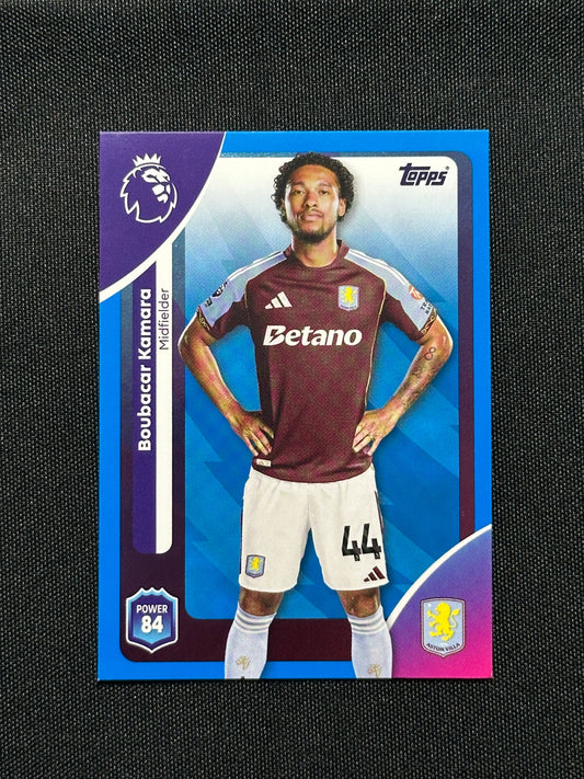 Boubacar Kamara Blue Parallel Base - Topps Premier League 2026