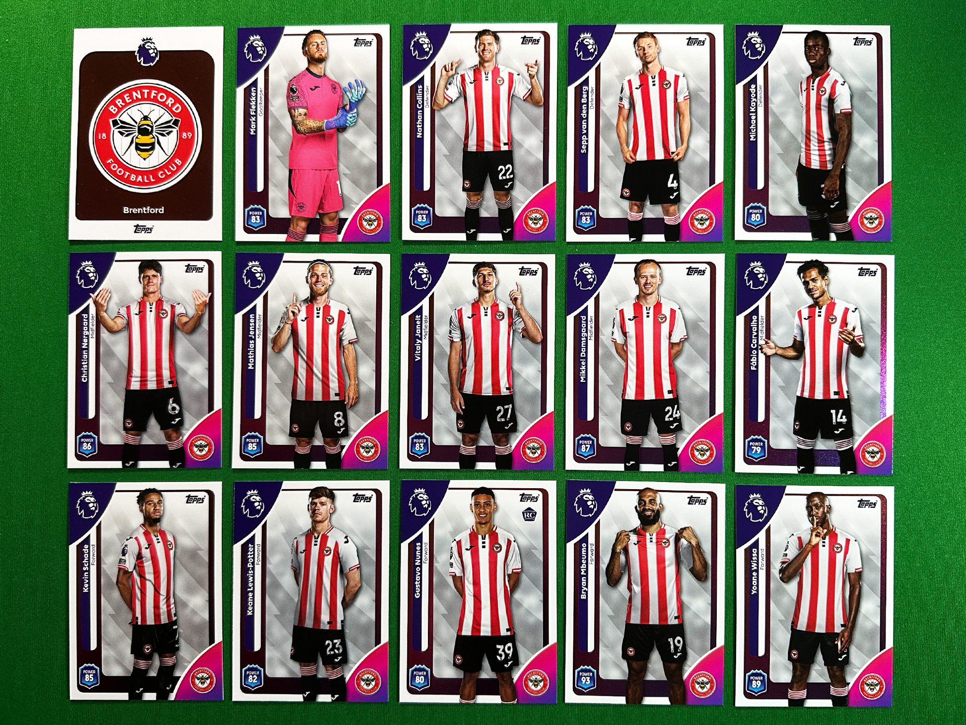 Brentford Full Base Set - Topps Premier League 2026