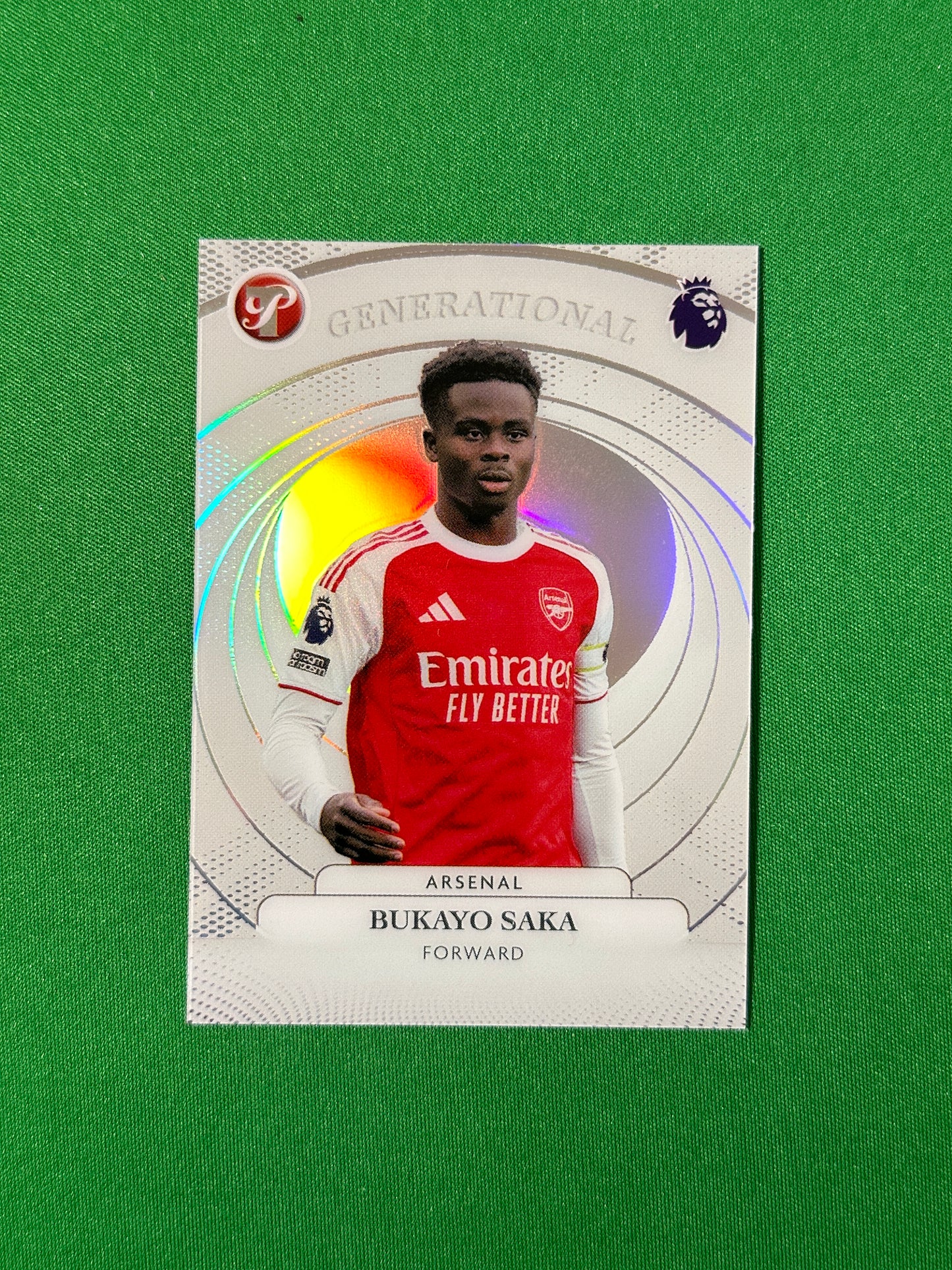 Bukayo Saka Generational Arsenal Topps PL Pristine 2025/26 football card