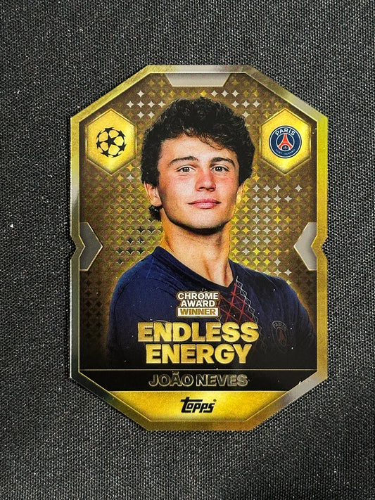 CA 10 João Neves PSG Chrome Shield - Topps Match Attax 2025/26