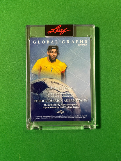 Pierre-Emerick Aubameyang Autograph 1/3 Gabon Leaf Glory of the Game 2026 football card back