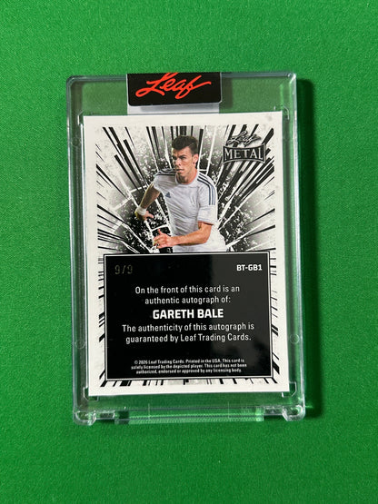 Gareth Bale Autograph 9/9 Real Madrid C.F. Leaf Glory of the Game 2026 football card back
