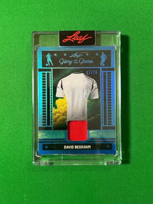 David Beckham Relic 17/20 England Leaf Glory of the Game 2026 football card Front