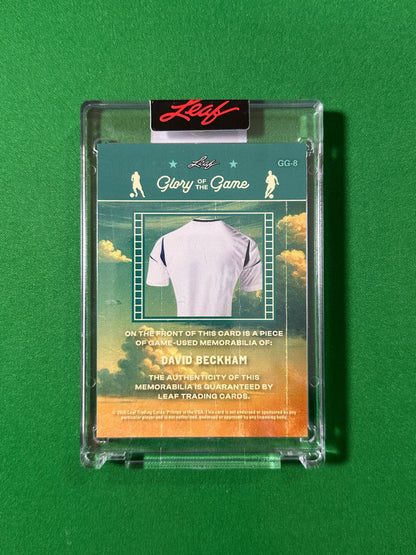 David Beckham Relic 17/20 England Leaf Glory of the Game 2026 football card back