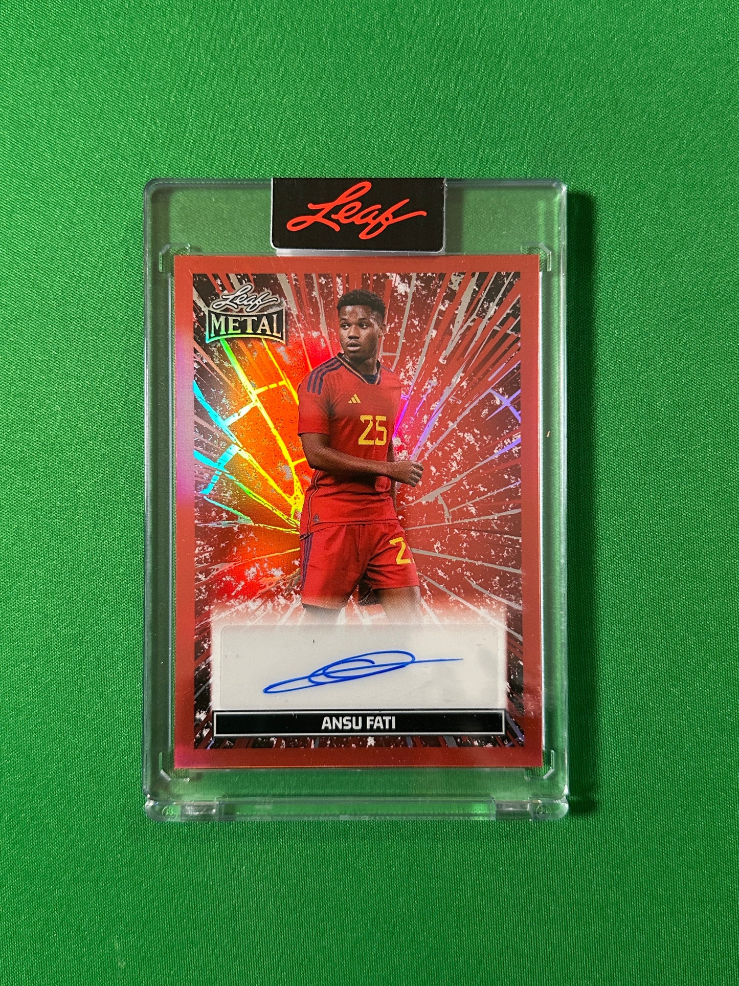 Ansu Fati Autograph 2/3 Spain Leaf Glory of the Game 2026 football card Front