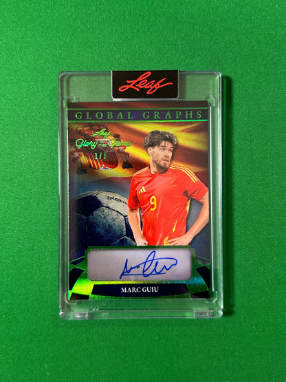 Marc Guiu Autograph 1/6 Spain Leaf Glory of the Game 2026 football card Front