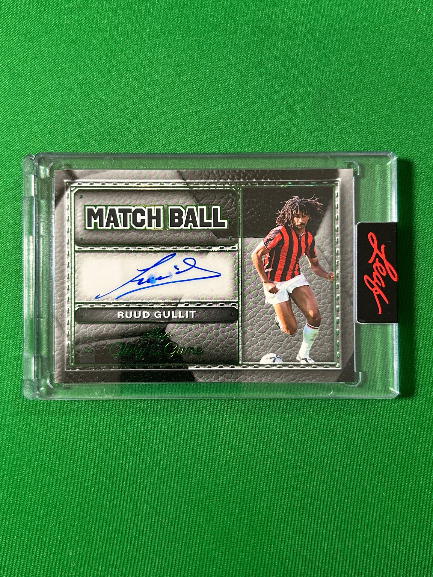 Ruud Gullit Autograph 5/7 AC Milan Leaf Glory of the Game 2026 football card Front