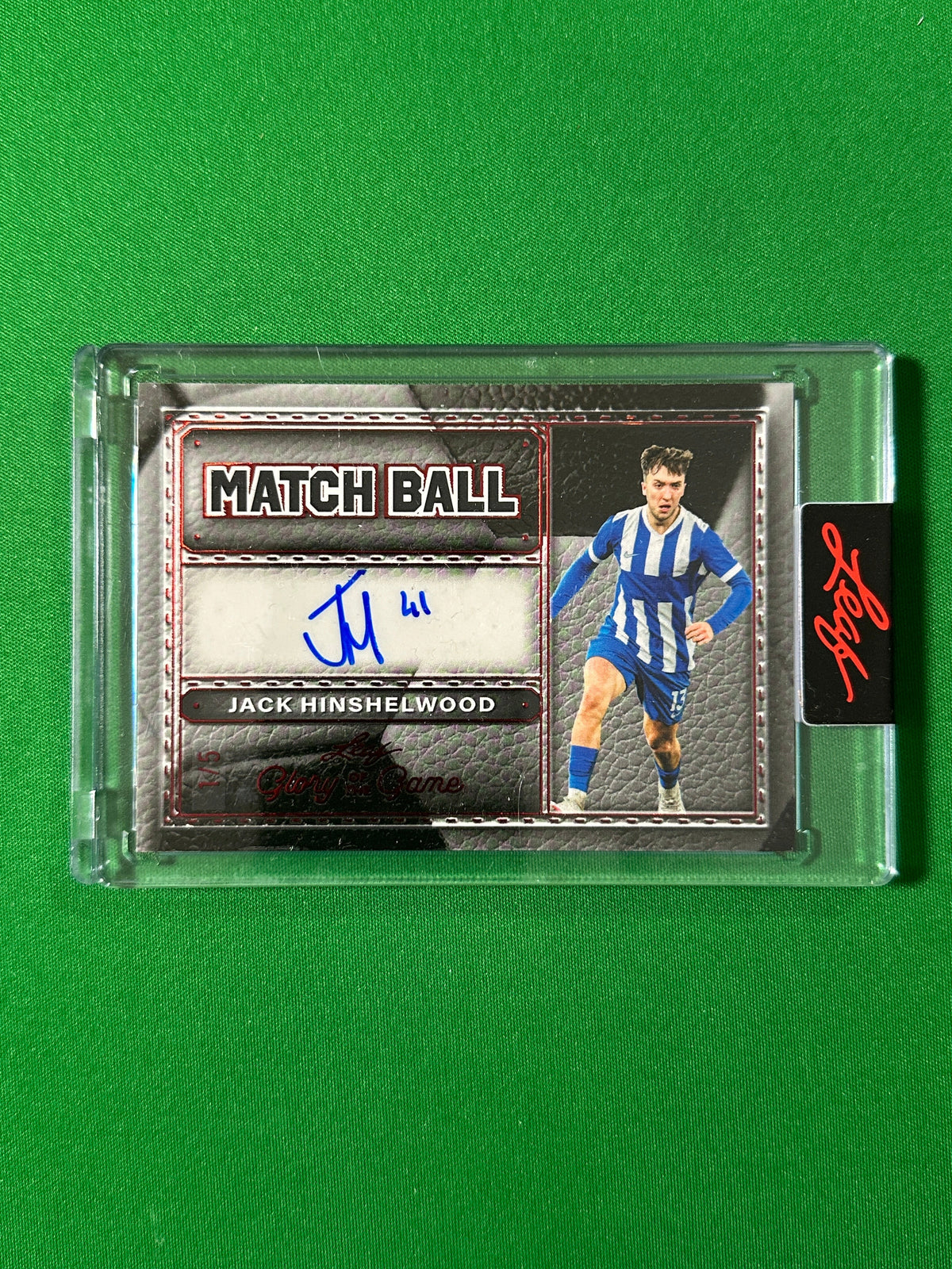 Jack Hinshelwood Autograph 1/5 Brighton & Hove Albion Leaf Glory of the Game 2026 football card Front