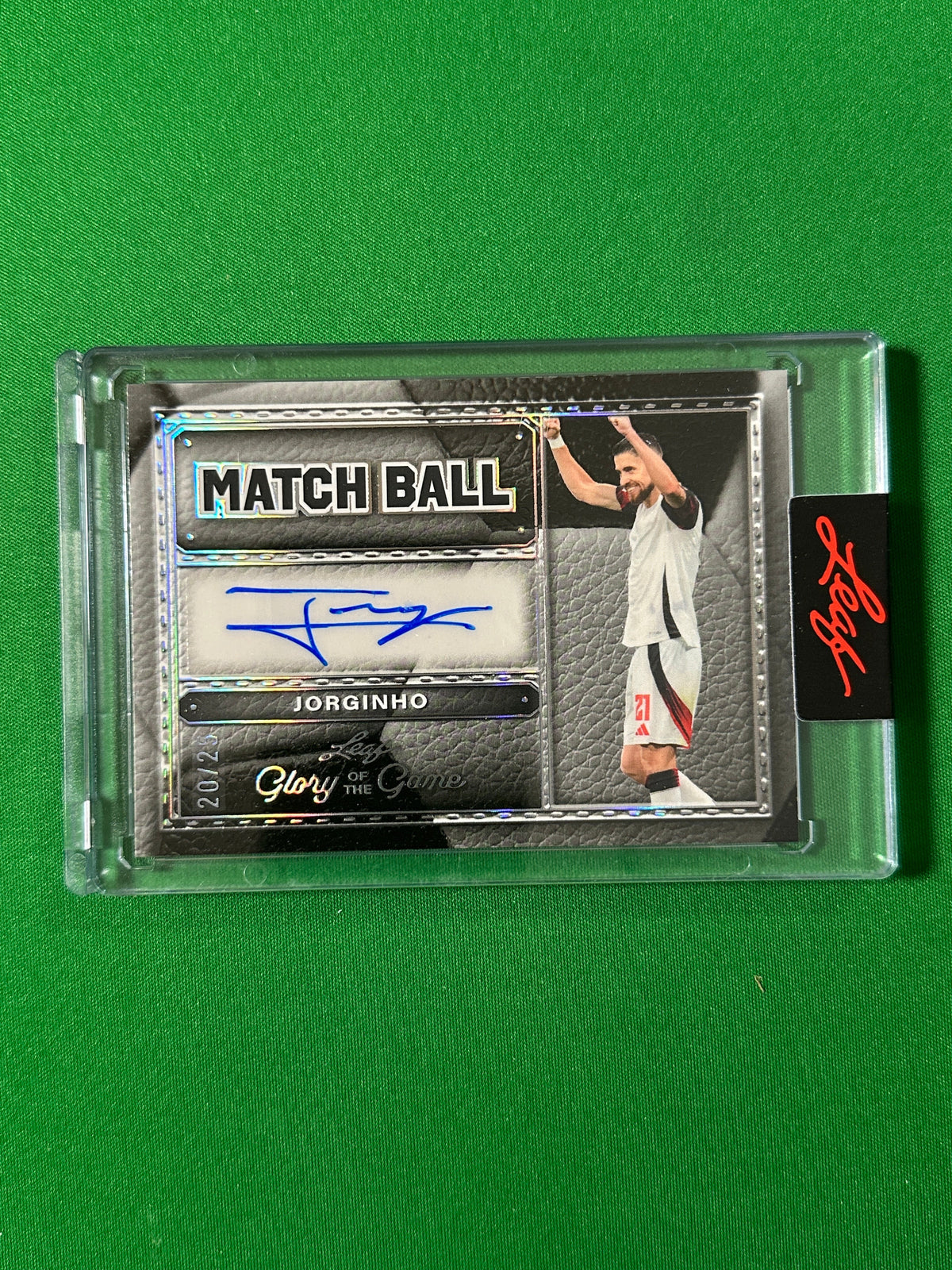 Jorginho Autograph 20/25 Italy Leaf Glory of the Game 2026 football card Front