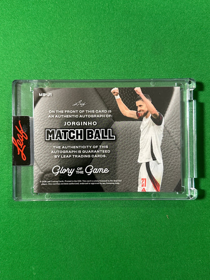 Jorginho Autograph 20/25 Italy Leaf Glory of the Game 2026 football card back
