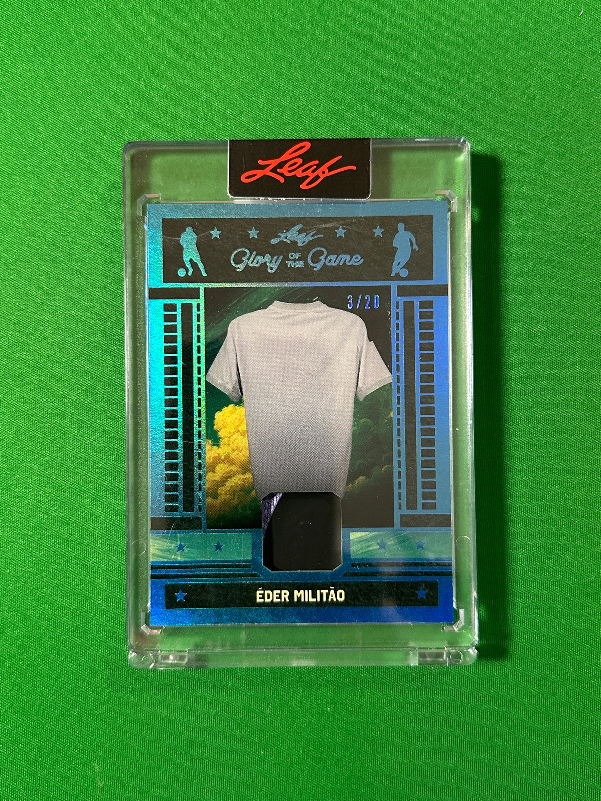 Éder Militão Relic 3/20 Real Madrid C.F. Leaf Glory of the Game 2026 football card Front