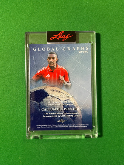 Callum Hudson-Odoi Autograph 4/25 Nottingham Forest Leaf Glory of the Game 2026 football card back