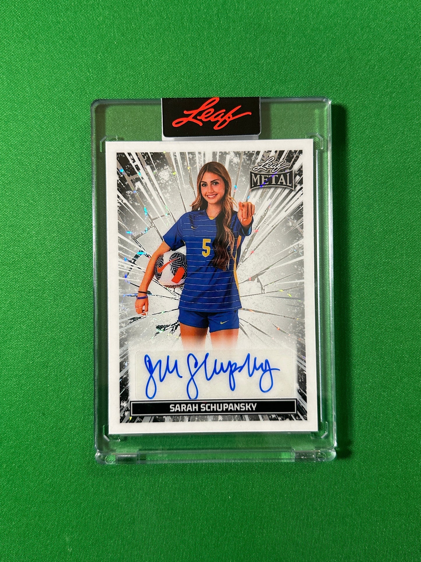 Sarah Schupansky Autograph 5/9 USA Leaf Glory of the Game 2026 football card Front