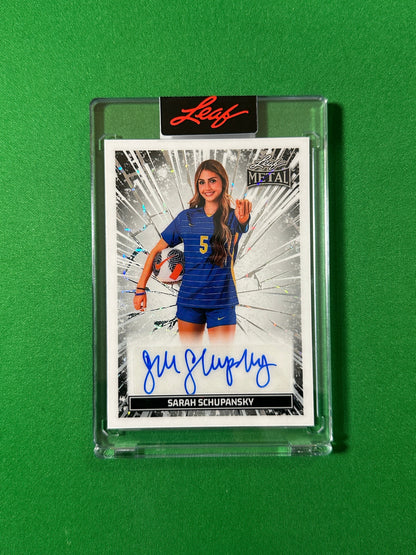 Sarah Schupansky Autograph 5/9 USA Leaf Glory of the Game 2026 football card Front