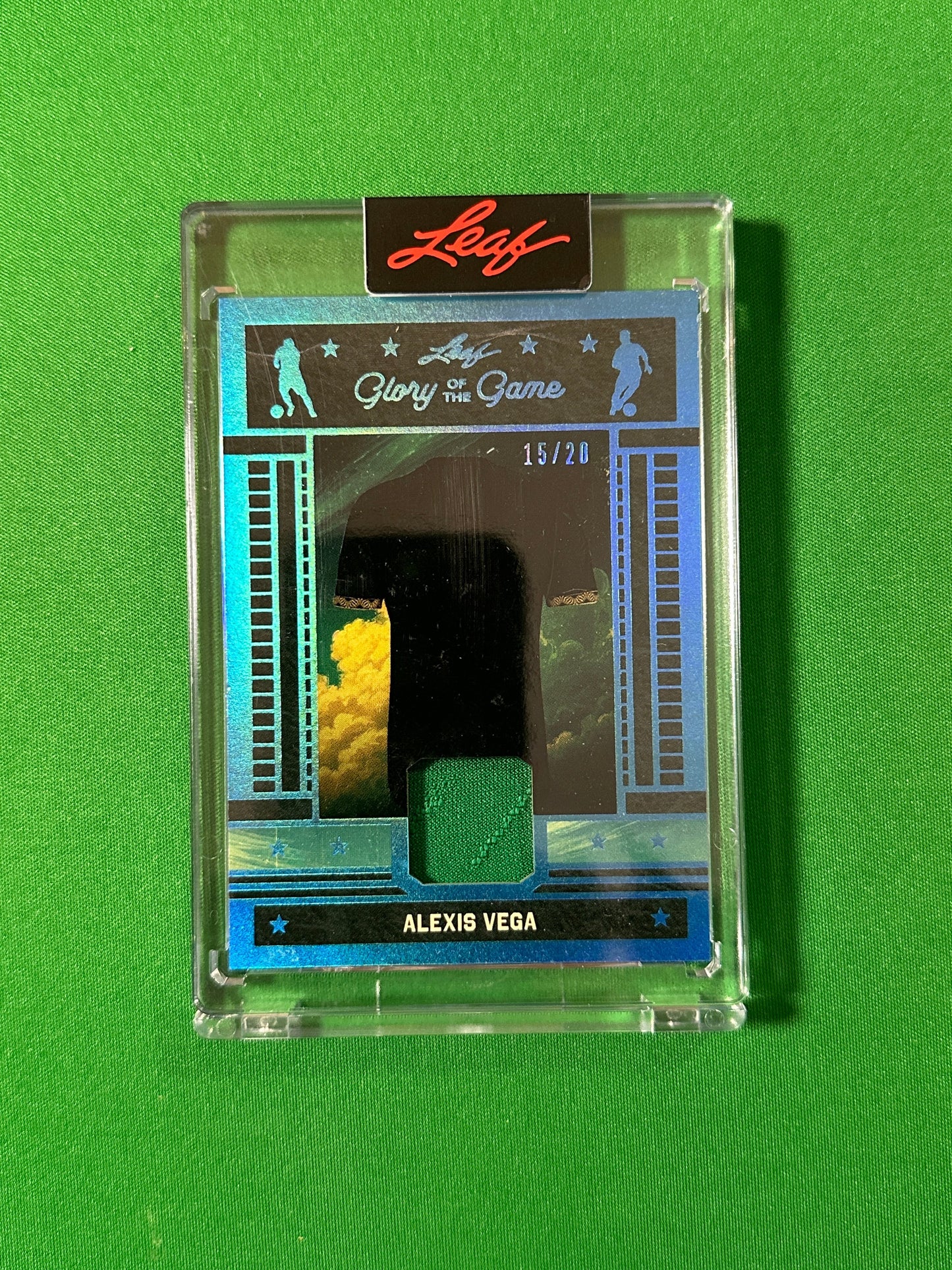 Alexis Vega Relic 15/20 Mexico Leaf Glory of the Game 2026 football card Front