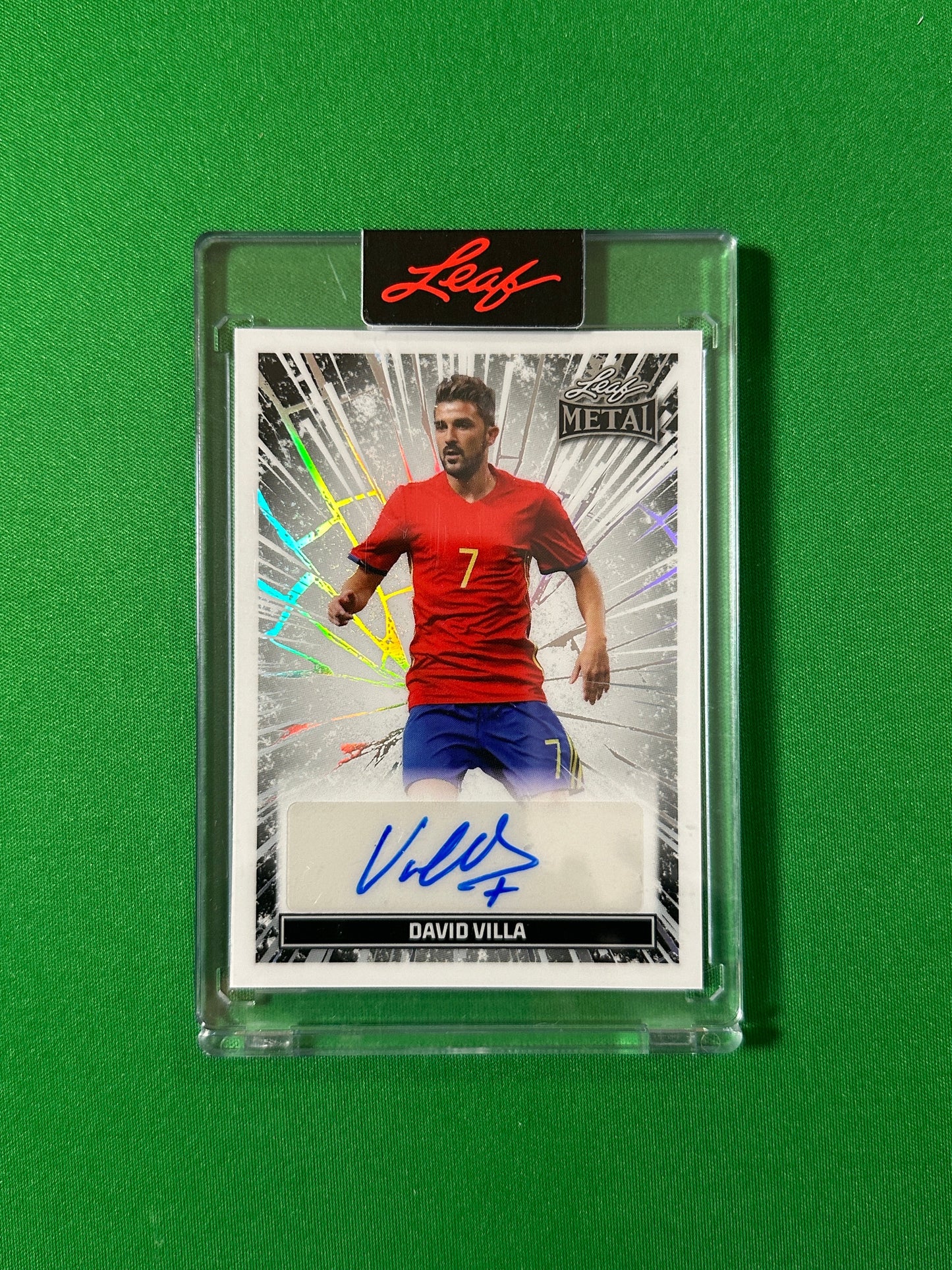 David Villa Autograph 3/9 Spain Leaf Glory of the Game 2026 football card Front