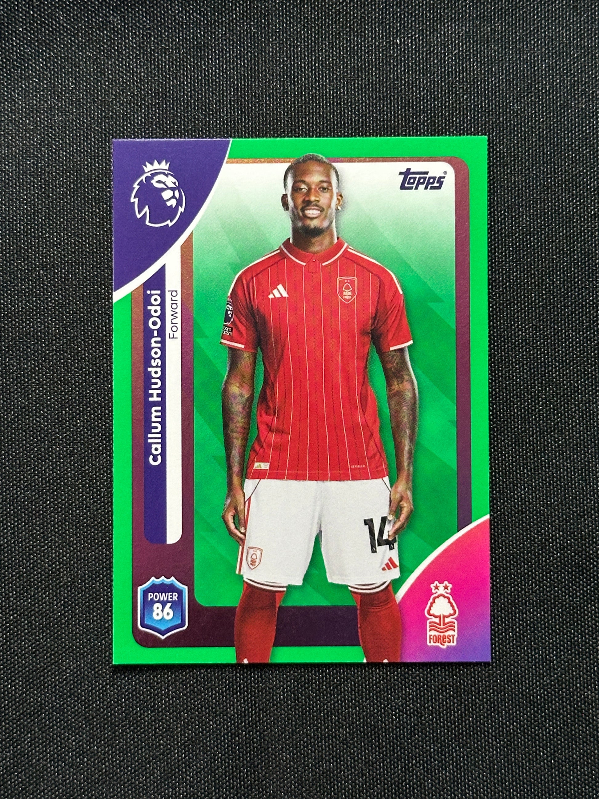 Callum Hudson-Odoi Green Parallel Base - Topps Premier League 2026
