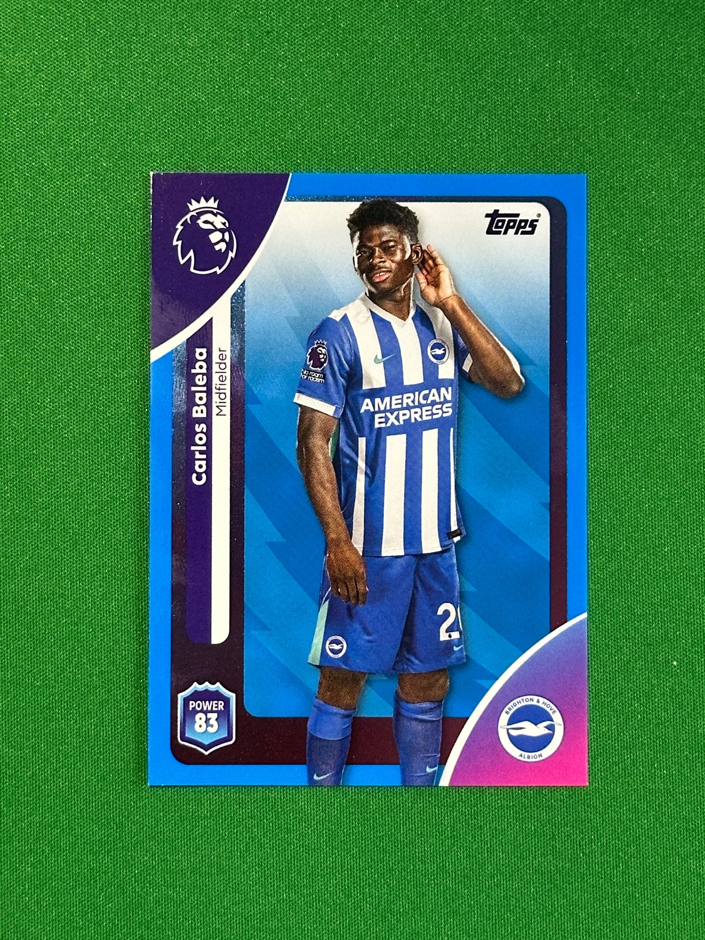 Carlos Baleba Blue Parallel Base - Topps Premier League 2026