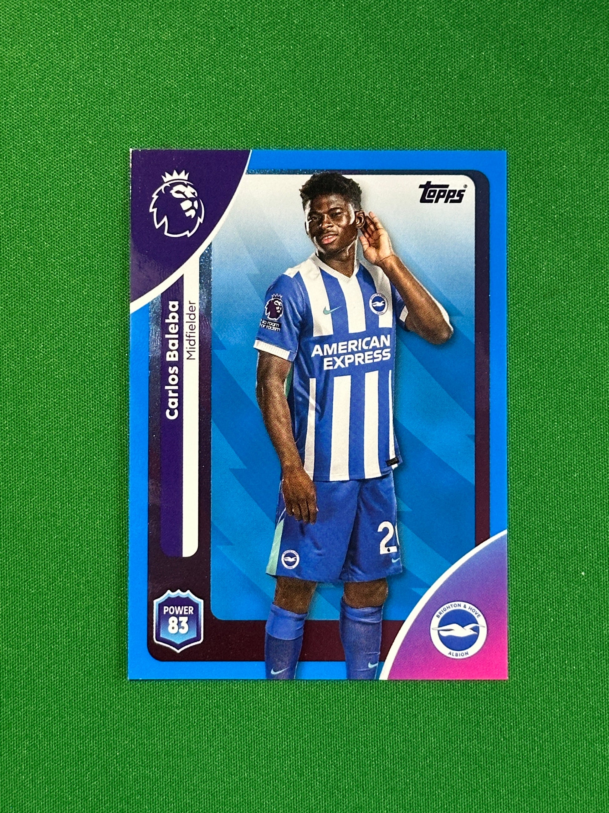 Carlos Baleba Blue Parallel Base - Topps Premier League 2026