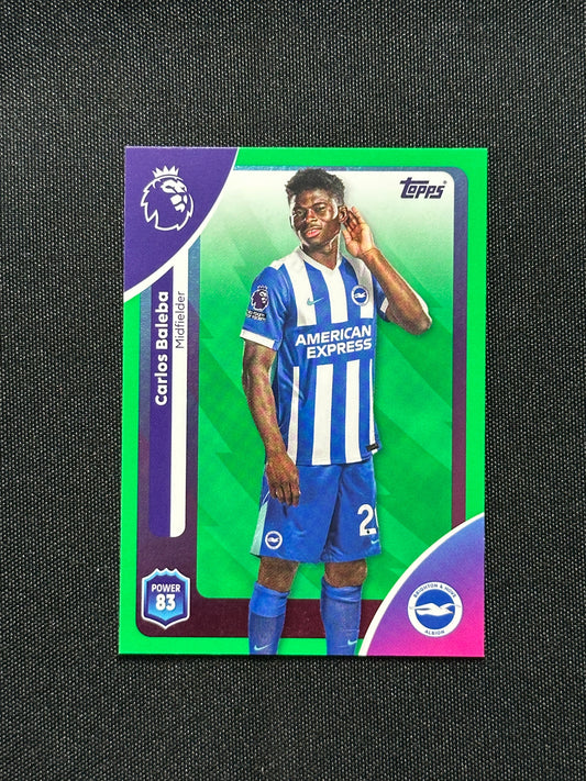 Carlos Baleba Green Parallel Base - Topps Premier League 2026