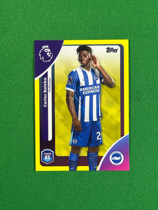 Carlos Baleba Yellow Parallel Base - Topps Premier League 2026